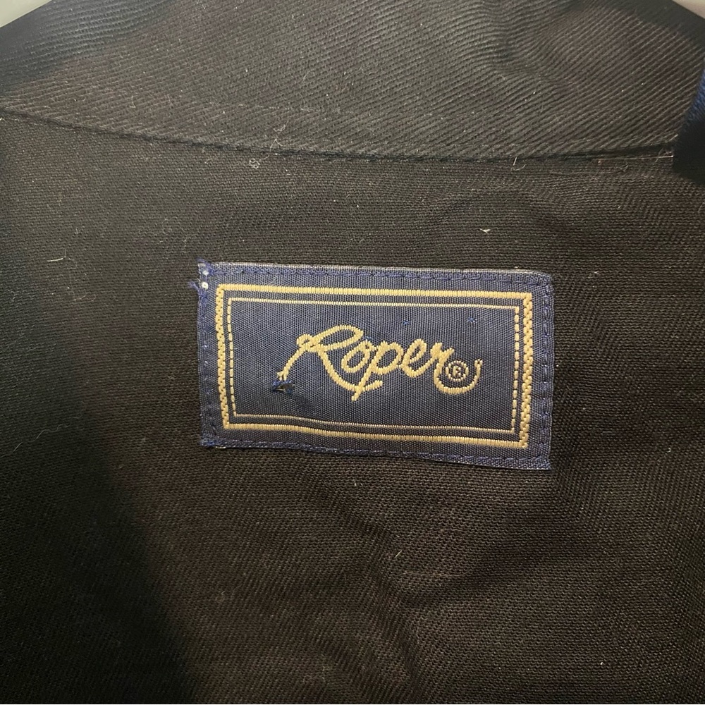 Roper Vintage Western Shirt, Black and Tan,‎ Size 2XL Black and Tan Men's Shirt - Picture 7 of 15